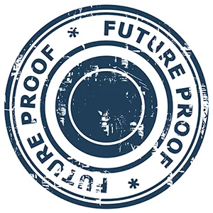 Logo met de tekst 'future proof' - Future Assistant Academy: voor futureproof assistants in het onderwijs en bedrijfsleven